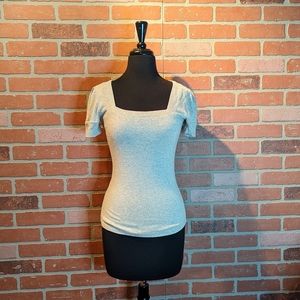 Express | Basic Sexy Tee in Light Grey | Size Small